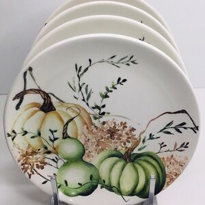 4 Salad Plates PUMPKIN PATCH Potter's Studio New